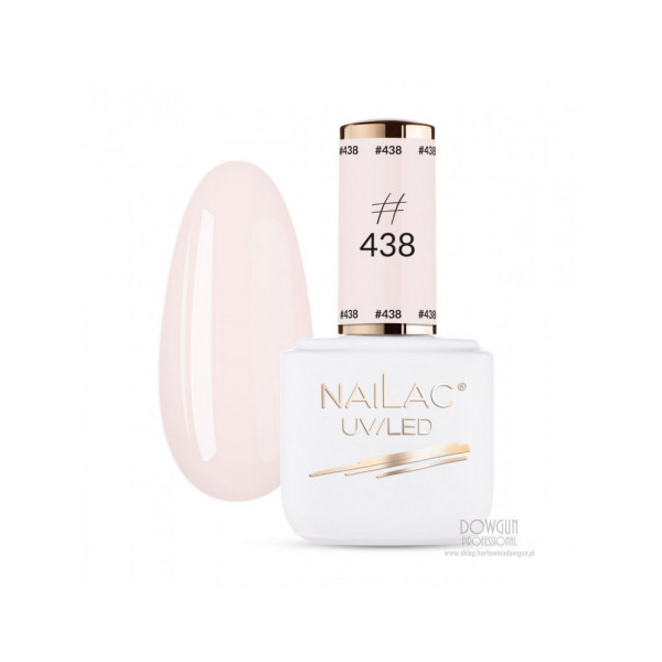 #438 pastelowy różowy lakier hybrydowy -7ml- NaiLac
